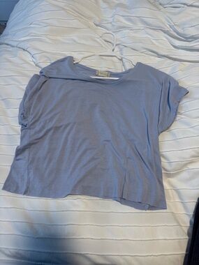 Altar'd State Light Blue Cropped Tee